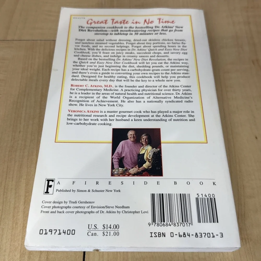 Dr. Atkins' Quick and Easy New Diet Cookbook by Veronica C. Atkins and Robert C.